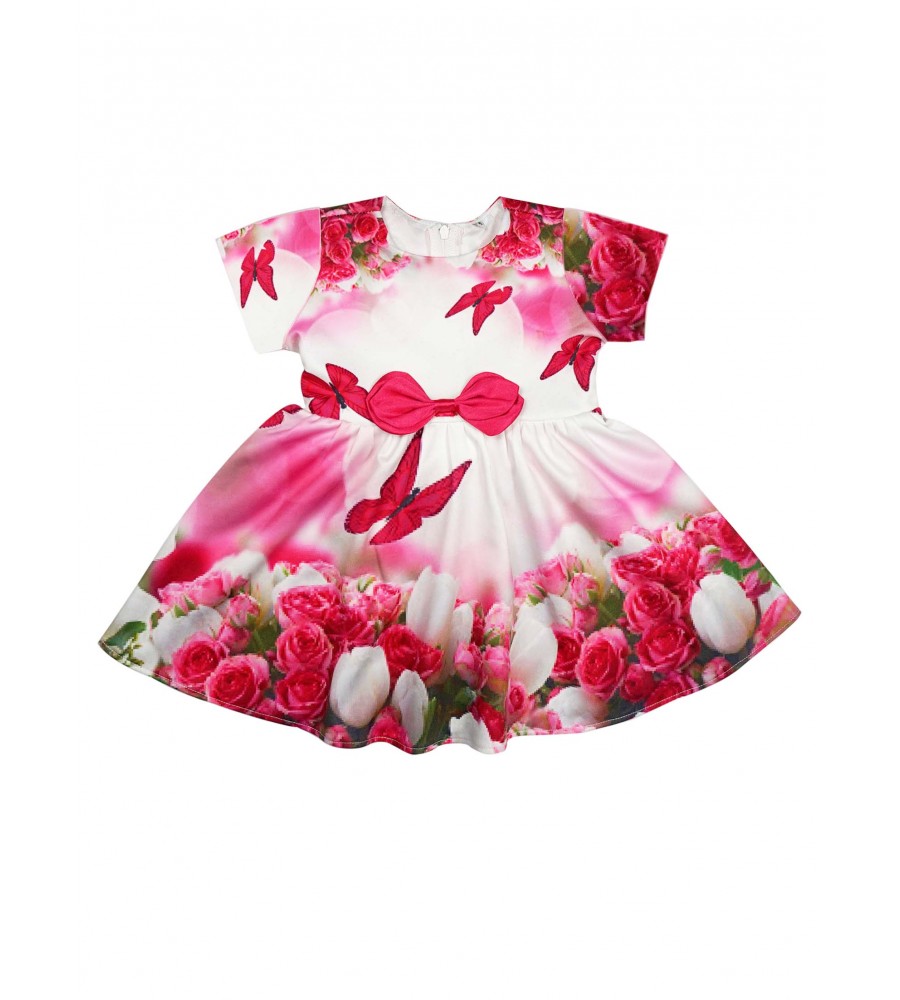 Flowered dress for baby girl