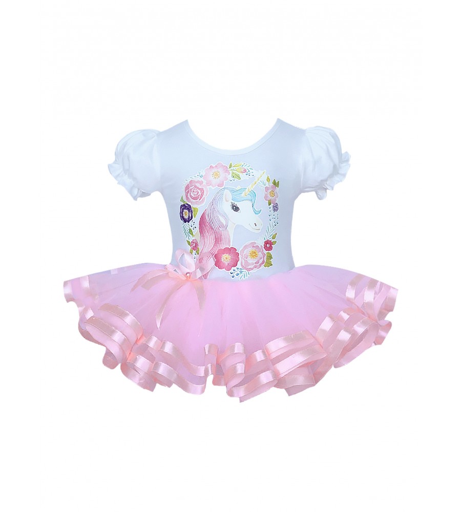 Baby girl dress with pony printing