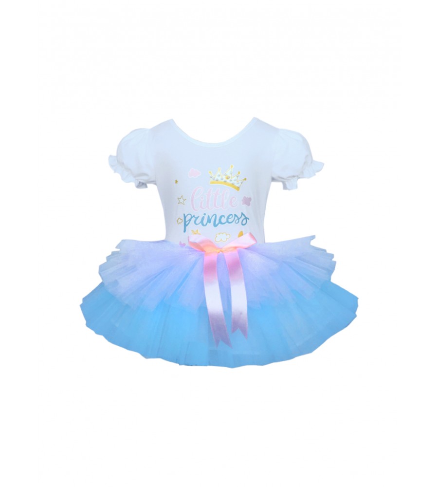 Baby girl dress printing colorful words and matching colors