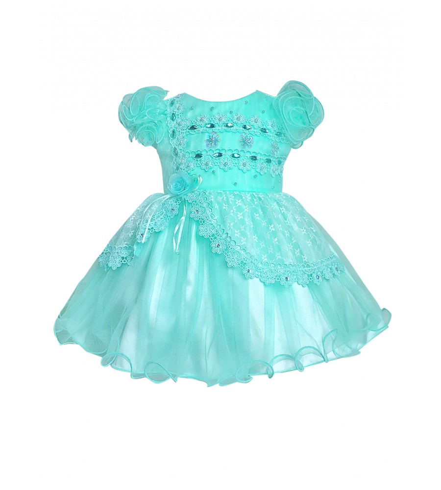 Cuttie princess dress with beads flowers and stone