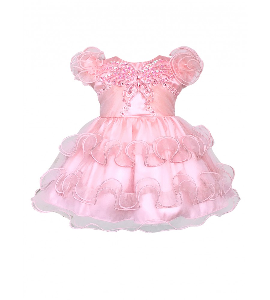Cuttie princess dress with beads flowers and stone