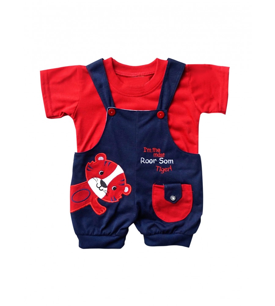 Romber for baby boy with pocket and cute embroidery
