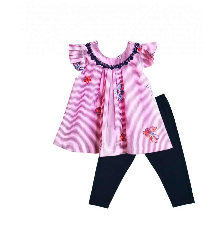 Baby girl kate flowered striped sets 